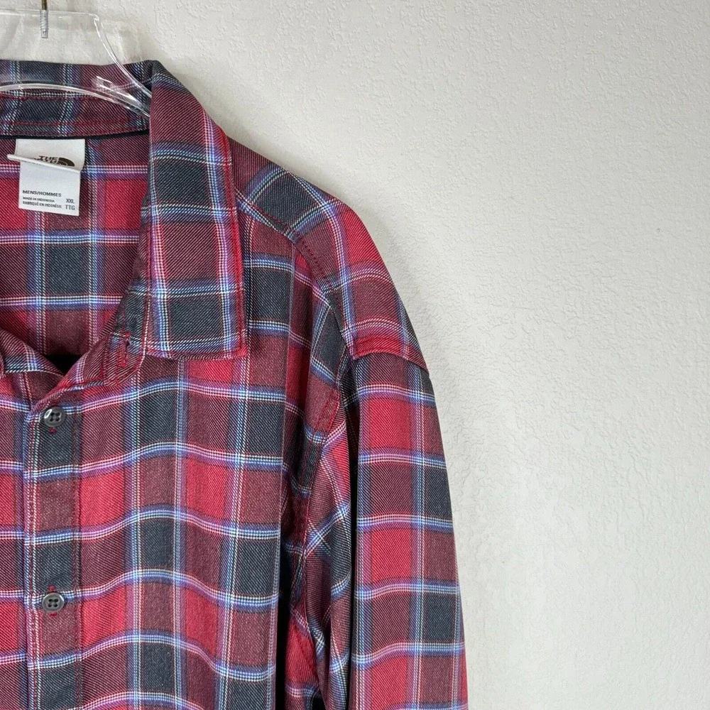 The North Face Men's Plaid Button Up‎ Shirt Long Sleeve Red/Black Size XXL